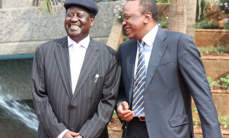 President Kenyatta and Raila Odinga