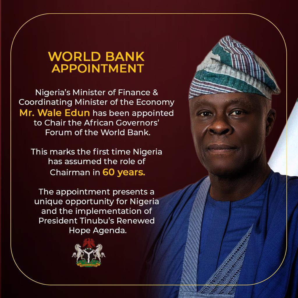 Finance Minister, Wale Edun, gets World Bank appointment | Western Post